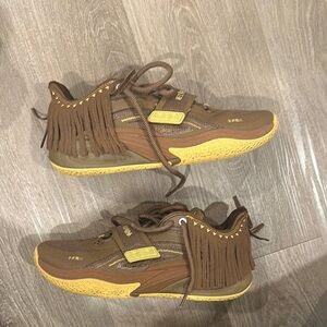 Brown Fringe Sneakers